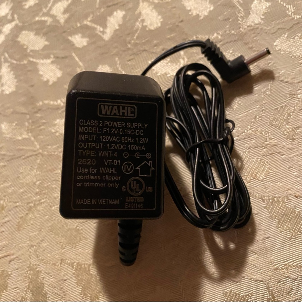 Wahl Class 2 Power Supply Adapter Model F1.2V-0.15C-DC for Wahl Trimmers